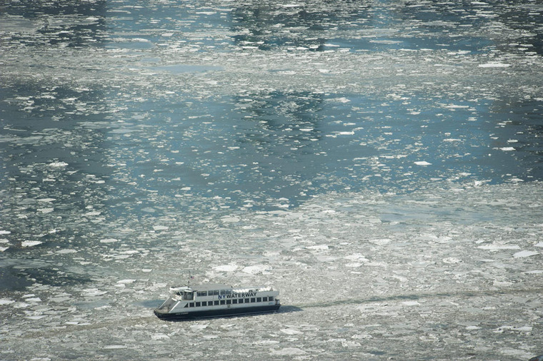 Hudson River Freezing Over